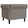 vidaXL Fauteuil Chesterfield-stijl stof taupe