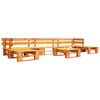 vidaXL 6-delige Loungeset pallet hout honingbruin