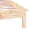 vidaXL Bedframe LED massief hout 140x200 cm