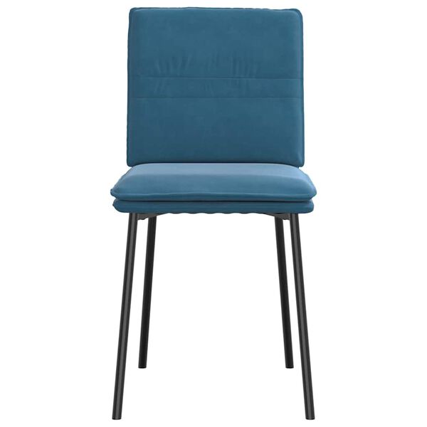 vidaXL Eetkamerstoelen 6 st fluweel blauw