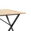 vidaXL Eettafel X-frame 200x100x75 cm massief grenenhout en staal