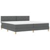 vidaXL Boxspring bed met matras Donkergrijs 200 x 200 cm Stof
