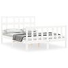 vidaXL Bedframe zonder matras massief grenenhout wit 140x190 cm