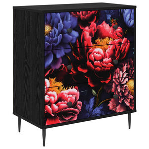 vidaXL Ladekast KIEL Donker pioenroosprint 66 x 36,5 x 76 cm