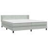 vidaXL Boxspring met matras fluweel lichtgrijs 180x210 cm