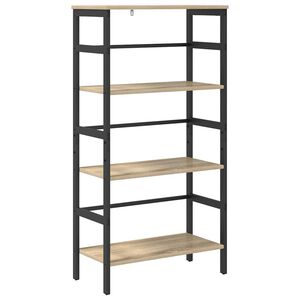 vidaXL Boekenkast 3-laags 60 x 29,5 x 115 cm Bewerkt hout Sonoma Eiken