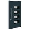 vidaXL Voordeur 100x200 cm aluminium en PVC antracietkleurig