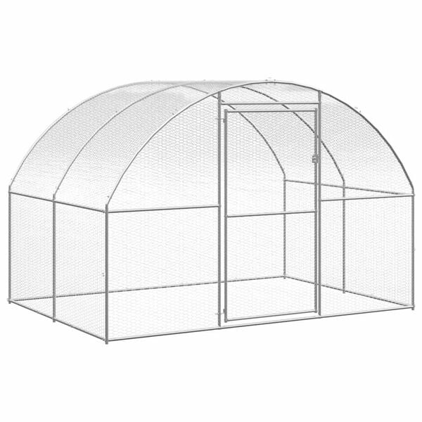 vidaXL Kippenren 3x12x2 m gegalvaniseerd staal