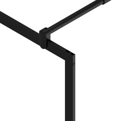 vidaXL Inloopdouchewand transparant 115x195 cm ESG-glas zwart