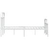 vidaXL Bedframe met hoofd- en voeteneinde metaal wit 120x200 cm