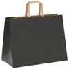 vidaXL Papieren zakken 50 st met hengsels 32x17x25 cm zwart