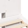 vidaXL Bed met boekenkast zonder matras grenenhout wit 140x190 cm