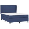 vidaXL Boxspring met matras stof blauw 140x190 cm