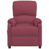 vidaXL Massagestoel elektrisch stof wijnrood