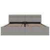 vidaXL Bedframe met opbergruimte en LED stof lichtgrijs 160x200 cm