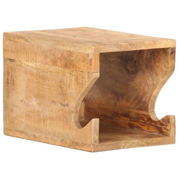 vidaXL Wandfietsenrek 35x25x25 cm massief ruw mangohout