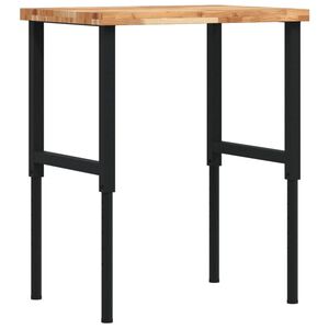 vidaXL Werkbank rechthoekig 80x60x(73-99,5) cm massief acaciahout