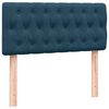 vidaXL Boxspring met matras fluweel donkerblauw 80x210 cm