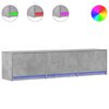 vidaXL TV-kast met LED Betonkleurig 165 x 34 x 40 cm Bewerkt hout