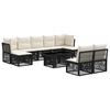 vidaXL Tuinbankenset 10 st Zwart poly rattan