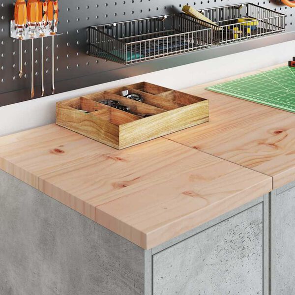 vidaXL Garagekast 30x51x85 cm massief grenenhout betongrijs