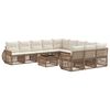 vidaXL Tuinbankenset 12 pcs Beige en Cr&egrave;me Wit poly rattan
