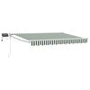 vidaXL Handbediende luifel met LED's Groen en Wit 3 x 2,5 m