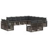 vidaXL Tuinbankenset 13 st Grijs poly rattan