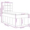 vidaXL Boxspring met matras stof donkerbruin 90x200 cm