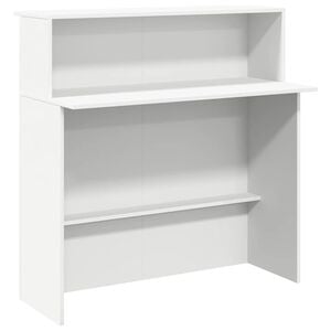 vidaXL Receptiebalie wit 100x50x103,5 cm bewerkt hout