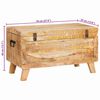 vidaXL Opbergbox met opslag met slot 70 x 35 x 40 cm massief mangohout
