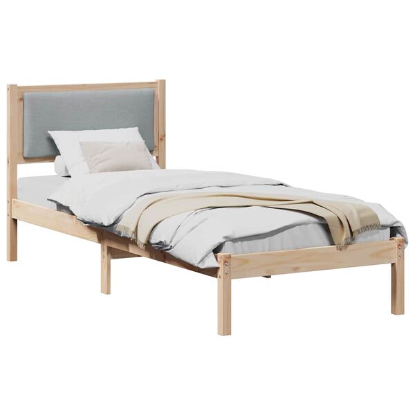 vidaXL Bedframe Lichtgrijs 80 x 200 cm Massief grenenhout