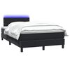 vidaXL Boxspring met matras en LED fluweel zwart 120x220 cm