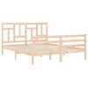 vidaXL Bedframe met hoofdbord massief hout 160x200 cm