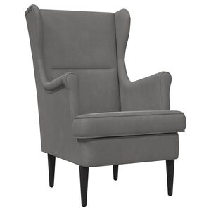 vidaXL Fauteuil Donkergrijs Fluweel