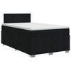 vidaXL Boxspringbed met matras met hoofdeinde Zwart 120 x 200 cm Stof