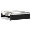 vidaXL Bedframe bewerkt hout metaal zwart 200x200 cm