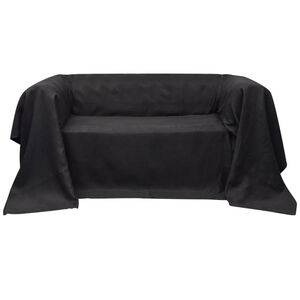 vidaXL Bankhoes 210x280 cm microsu&egrave;de antraciet
