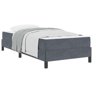 vidaXL Boxspringbed met matras Donkergrijs 80 x 200 cm Stof