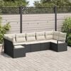 vidaXL Tuin Sofa Set 7 pcs Zwart Poly riet