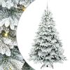 vidaXL Kunstkerstboom met 300 LED met standaard Wit 210 cm PE en PVC