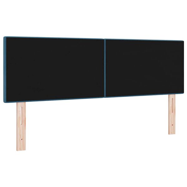 vidaXL Hoofdbord met hoofdeinde Donkerblauw 144 cm Nep Leer