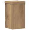 vidaXL Plantenstandaards 2 st 10x10x18 cm hout artisanaal eiken