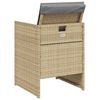 vidaXL Tuinstoelen 4 st met kussens poly rattan gemengd beige