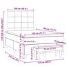 vidaXL Boxspring met matras stof zwart 120x190 cm