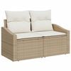 vidaXL Tuin Sofa Set met kussen 5 pcs Beige en Crème poly rattan