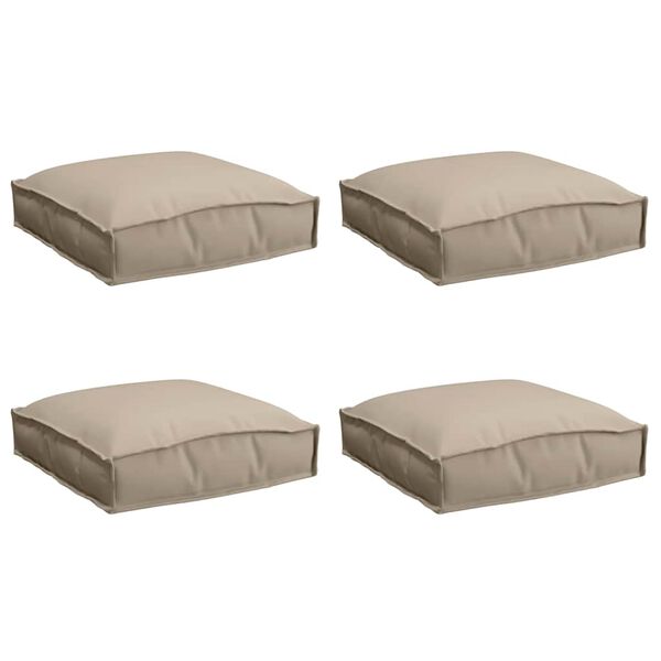 vidaXL Kussen 4 pcs Taupe 40 x 40 x 8 cm Oxford Stof