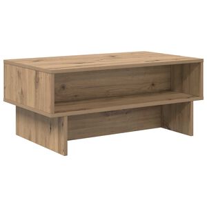 vidaXL Salontafel Artisan Eiken 80 x 46 x 35 cm Bewerkt hout