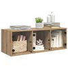 vidaXL Wandkast Artisan Eiken 102 x 37 x 35 cm Bewerkt hout