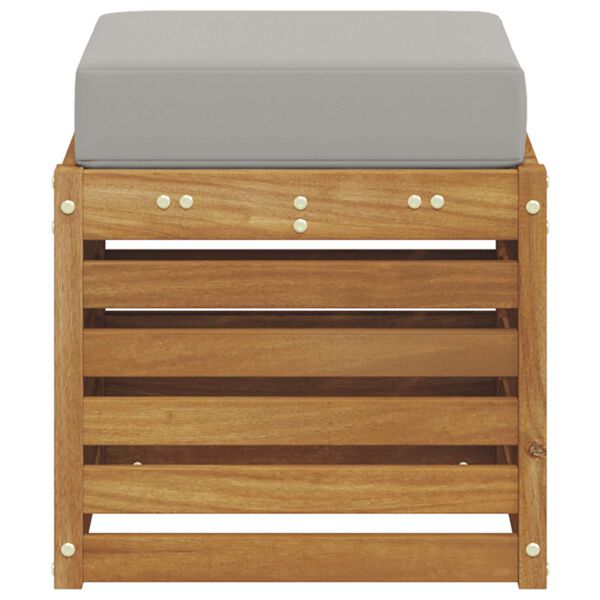 vidaXL Buitenstoolbank Massief Acaciahout Naturel